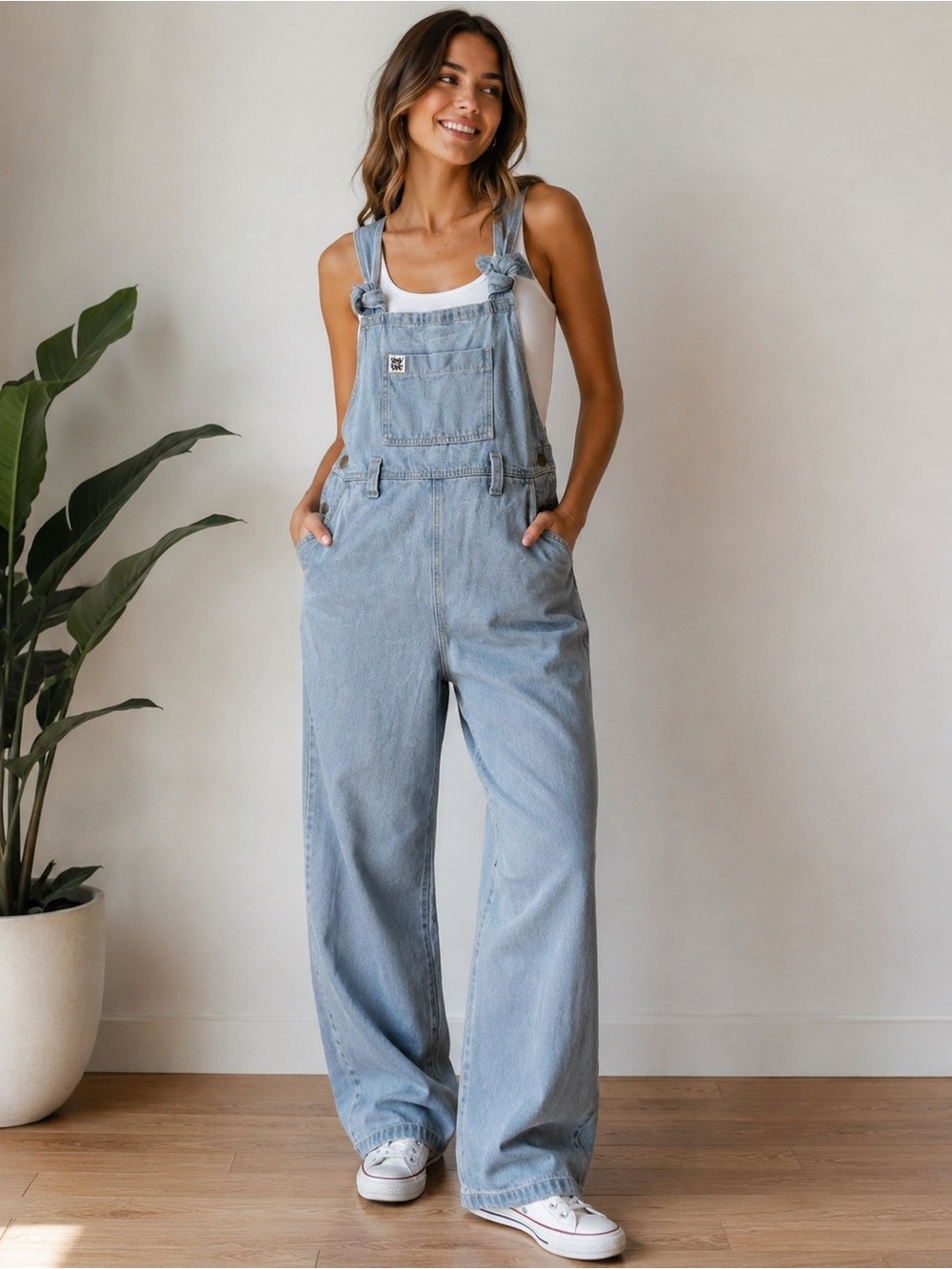 Lucy & Yak Organic Easton Cotton
Light Blue Denim Overalls Dungarees